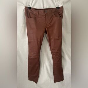 AMERICAN EAGLE OUTFITTERS Brown Polished Cotton Women’s Skinny Jeans Size 12 NWT